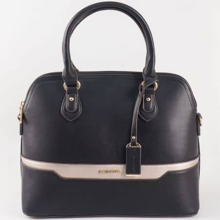 Дамска ежедневна чанта с атрактивна визия на френския производител David Jones в черен цвят ch5110-2ch