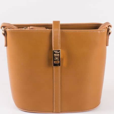 Дамска чанта Daivd Jones с дълга дръжка в кафяв цвят ch5219-2k