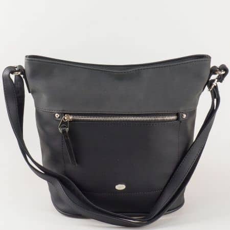 Черна дамска чанта David Jones с изчистен дизайн ch5250-2ch