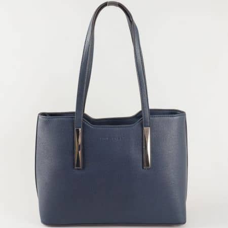 Дамска чанта David Jones в тъмно син цвят с изчистена визия ch5251-1s