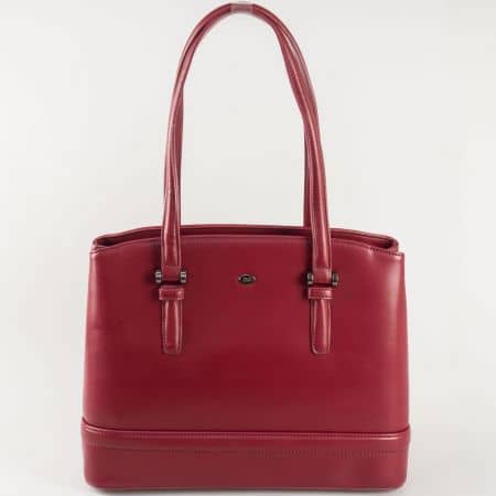 Атрактивна дамска чанта в цвят бордо David Jones ch5263-1bd