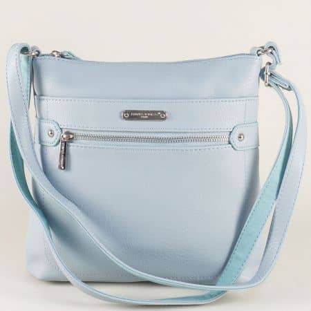 Светло синя дамска чанта- DAVID JONES с дълга дръжка ch5535-2s