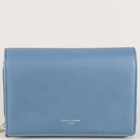 Малка дамска чанта в син цвят с три прегради ch5552-1s