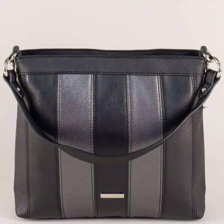 Черна дамска чанта- DAVID JONES с дълга дръжка ch5570-1ch