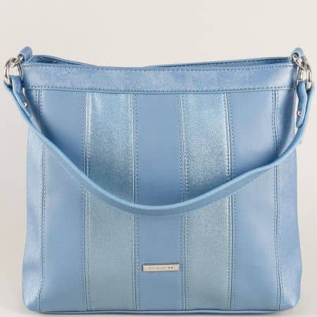 Синя дамска чанта- DAVID JONES с дълга дръжка ch5570-1s