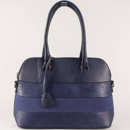 Синя дамска чанта с елегантна визия и удобни дръжки  ch558s