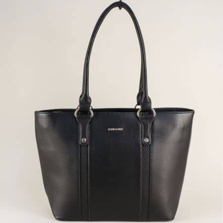 Френска дамска чанта в черен цвят- DAVID JONES ch5625-2ch