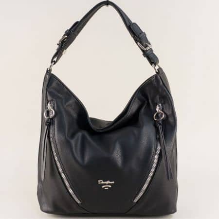 Дамска чанта- DAVID JONES, тип торба в черен цвят ch5840-1ch