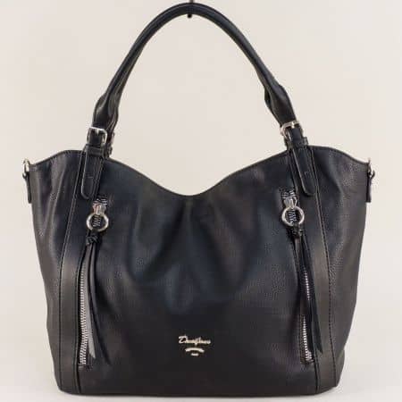 Дамска чанта- DAVID JONES в черен цвят ch5840-2ch