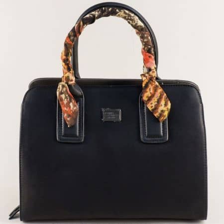 Дамска чанта в черен цвят с декорация- DAVID JONES ch5841-2ch
