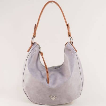 Дамска чанта, тип торба- DAVID JONES в сив цвят ch5914-2sv