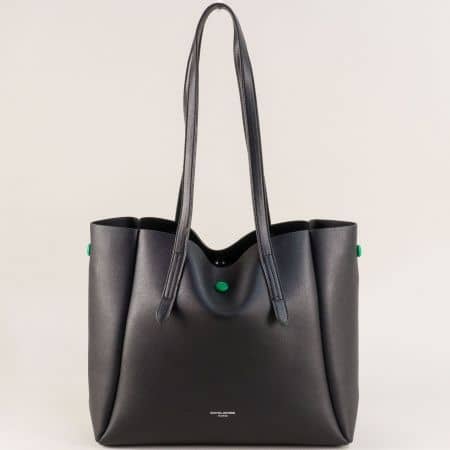 Дамска чанта с органайзер- DAVID JONES в черен цвят ch5991-2ch