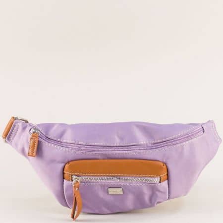 Светло лилава дамска чанта за кръста- DAVID JONES ch6008-1l