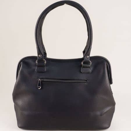 Дамска чанта с дълга и две къси дръжки в черен цвят ch601ch