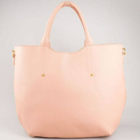 Стилна, изчистена дамска чанта в розов цвят  ch625rz
