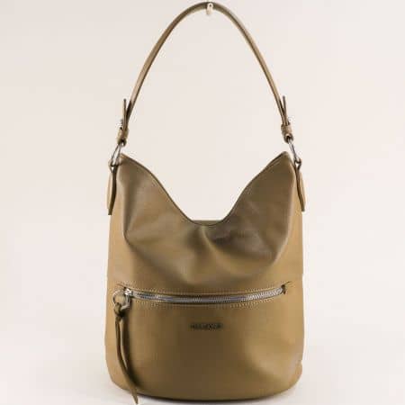Дамска чанта за всеки ден в бежов цвят ch6422-1bj