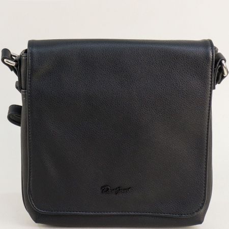 Малка дамска чанта със заден джоб в черно ch6511-2ch