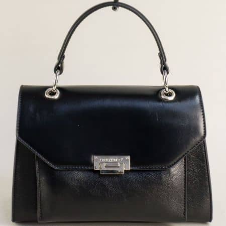 Малка черна дамска чанта с капак ch6620-1ch