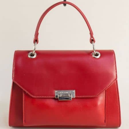 Червена дамска чанта с капаче David Jones ch6620-1chv