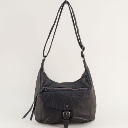Дамска чанта в черно с преден джоб David Jones ch6706-3ch