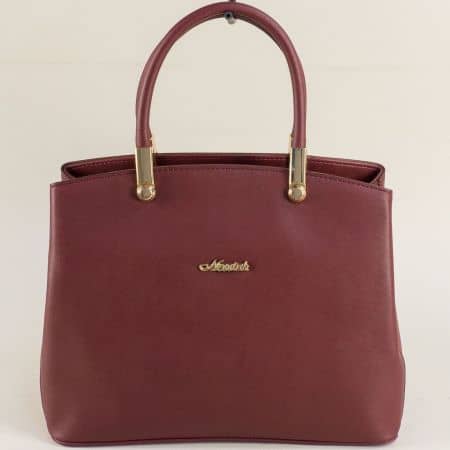 Бордо цвят дамска чанта ZEBRA ch687bd