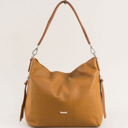 Ежедневна дамска чанта на DAVID JONES в кафяв цвят  ch6888-1k