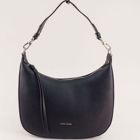 Изчистена дамска чанта в черно със заден джоб ch6901-2ch
