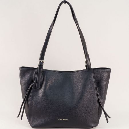 Всекидневна дамска чанта в черно с регулируема дръжка ch6920-3ch