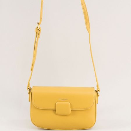Жълта дамска чанта с една преграда ch6925-2aj