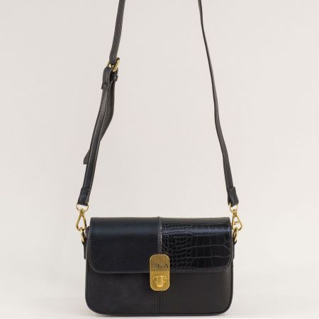 Стилна дамска чанта в черно с една преграда David Jones ch6932-1ch