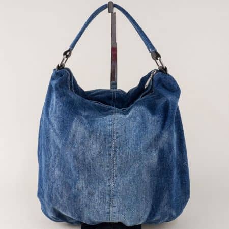 Тъмно синя дамска чанта, тип торба- БЪЛГАРИЯ ch700tds