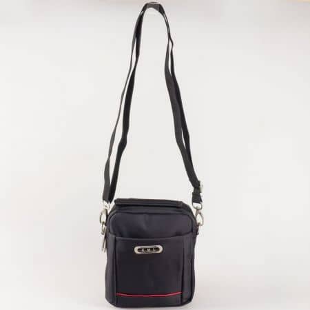 Мъжка чанта за всеки ден с дълга дръжка на български производител в черен цвят ch8103ch