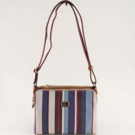 Малка дамска чанта на SILVER & POLO с цветни райета ch850sps