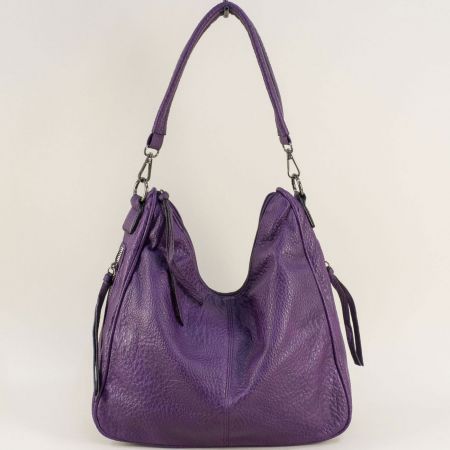 Ежедневна дамска чанта в лилав цвят ch8514l