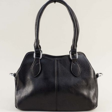 Дамска чанта в черен цвят от еко кожа ch8558ch