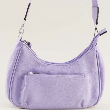 Голяма лилава дамска чанта от еко кожа ch8777l