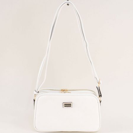 Компактна дамска чанта в бял цвят ch899b