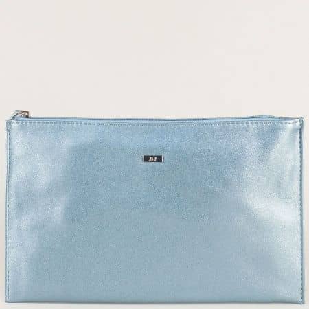 Синя дамска чанта с перлен блясък- DAVID JONES cm3413s