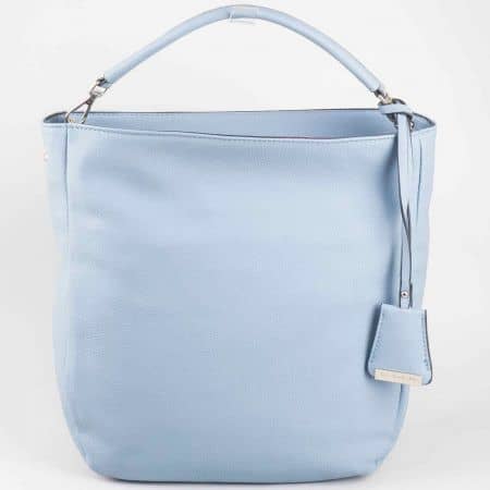 Ефектна синя дамска чанта на френския производител David Jones cm3015s