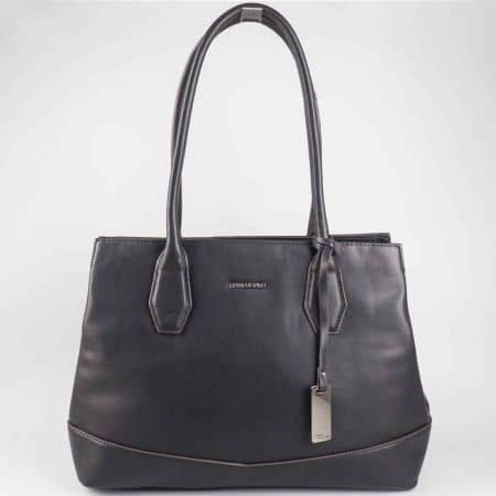 Ефектна дамска чанта David Jones в черен цвят cm3023ch