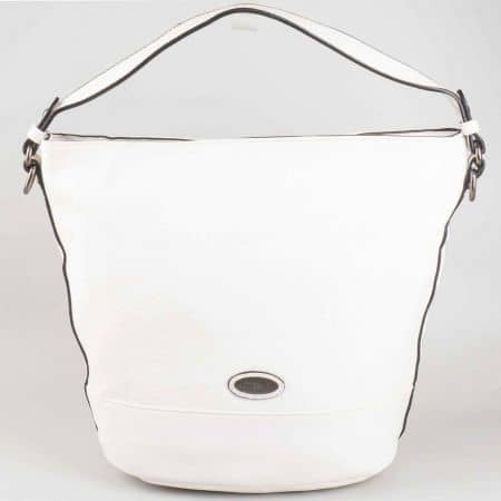 Бяла дамска чанта David Jones тип торба cm3047b
