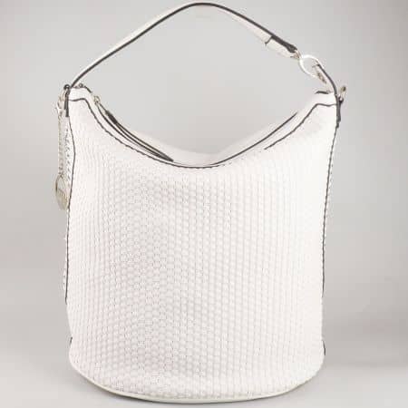 Бяла дамска чанта тип торба David Jones с атрактивна визия cm3051b