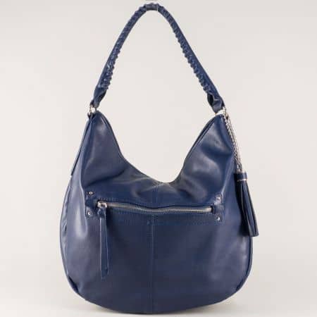 Синя дамска чанта David Jones с една преграда cm3270s