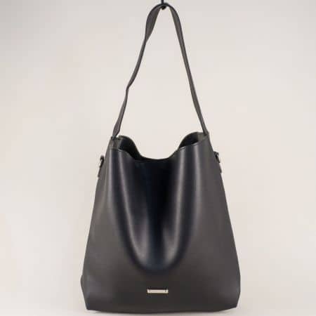 Френска дамска чанта в черен цвят с органайзер cm3328ch