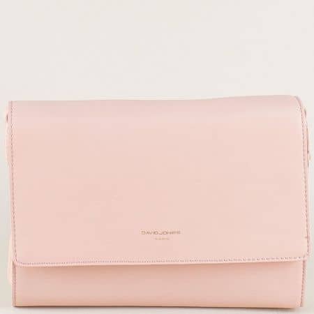 Малка дамска чанта с две прегради в розов цвят cm3401rz