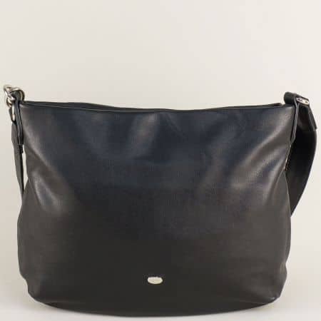 Черна дамска чанта, тип торба с дълга дръжка cm3554ch