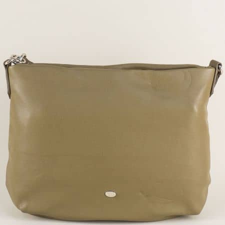 Дамска чанта с дълга дръжка в зелен цвят- DAVID JONES cm3554z