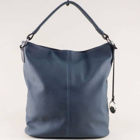 Дамска чанта, тип торба в син цвят- DAVID JONES cm3714s