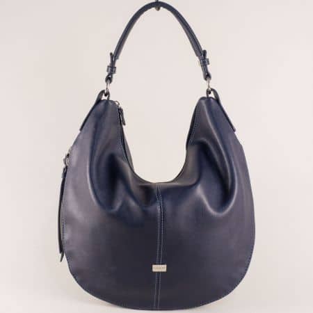 Френска дамска чанта, тип торба в син цвят cm3915s