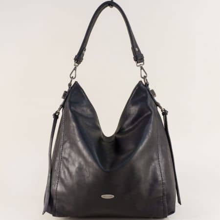 Дамска чанта, тип торба в черен цвят- DAVID JONES cm4015ch